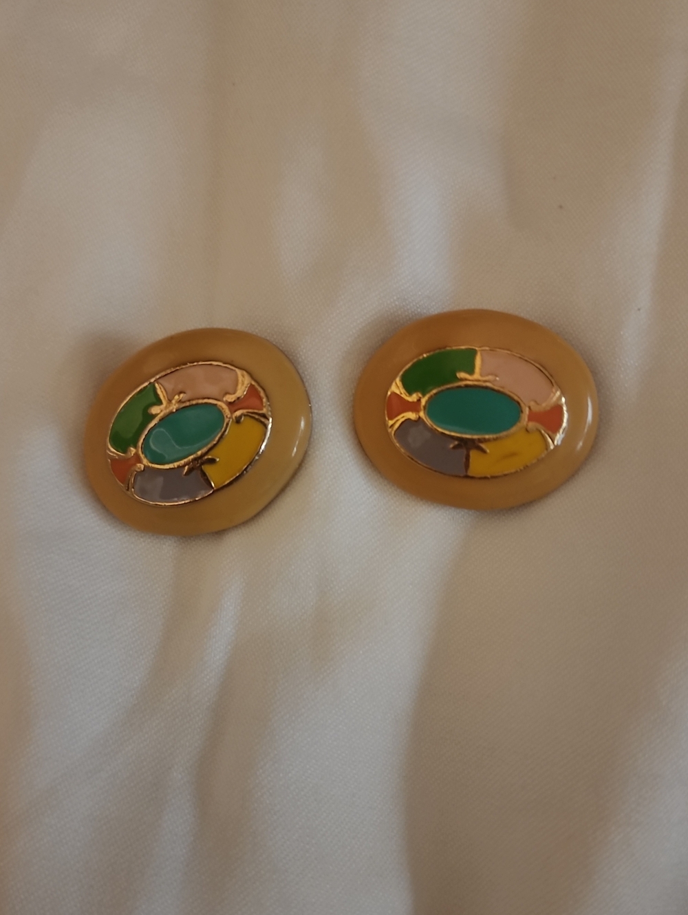 MUSI Vintage Enamel Shoe Clips.